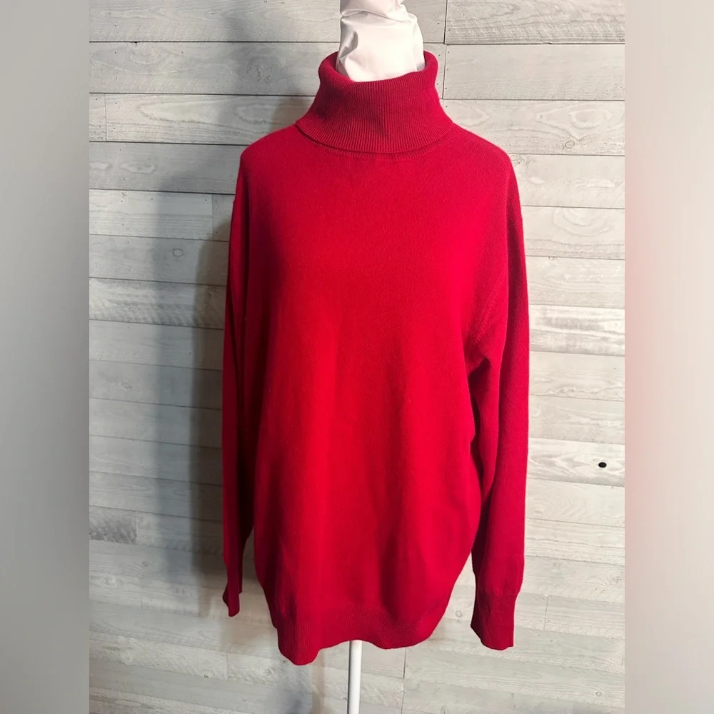 Shephe Cashmere Sweater Women’s XL Red Tunic Preppy Norm Core Casual - Picture 1 of 9
